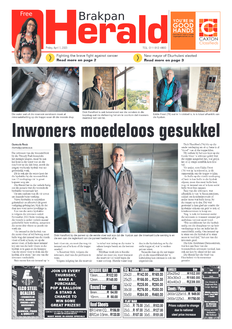 Brakpan Herald 7 April 2022 page 1