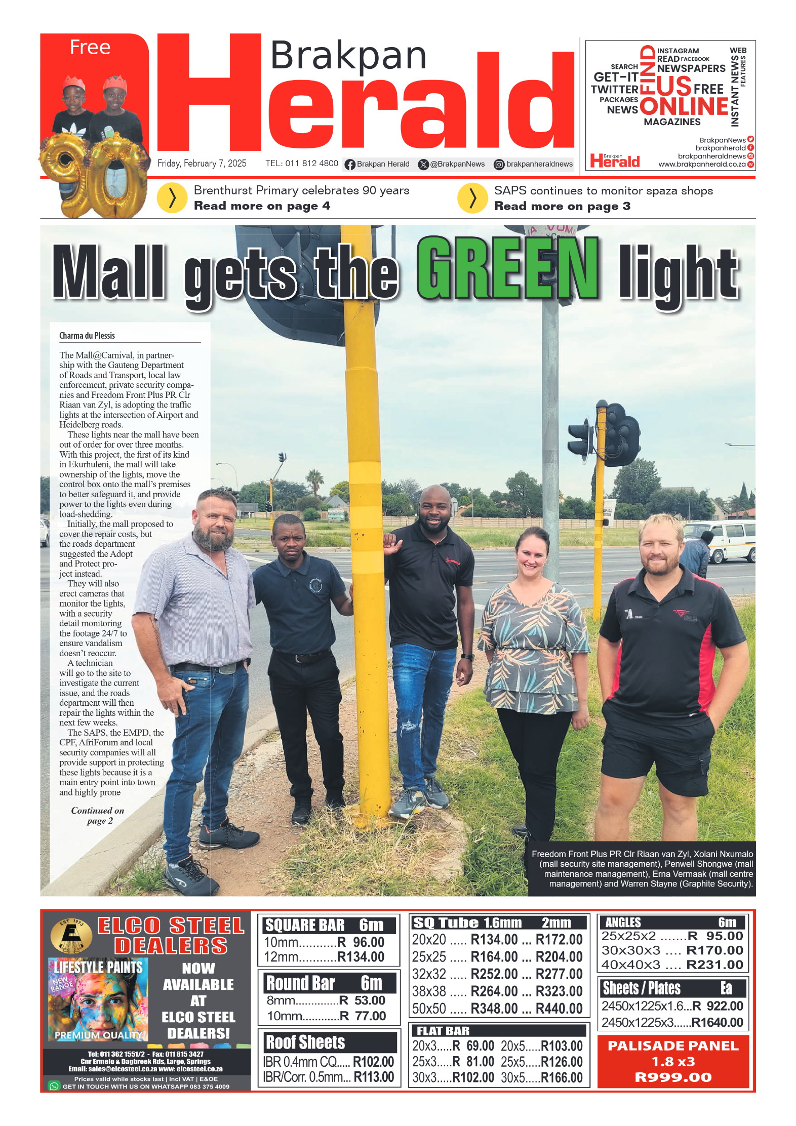 Brakpan Herald 7 February 2025 page 1