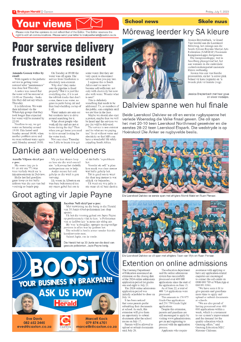 Brakpan Herald 7 July 2022 page 4