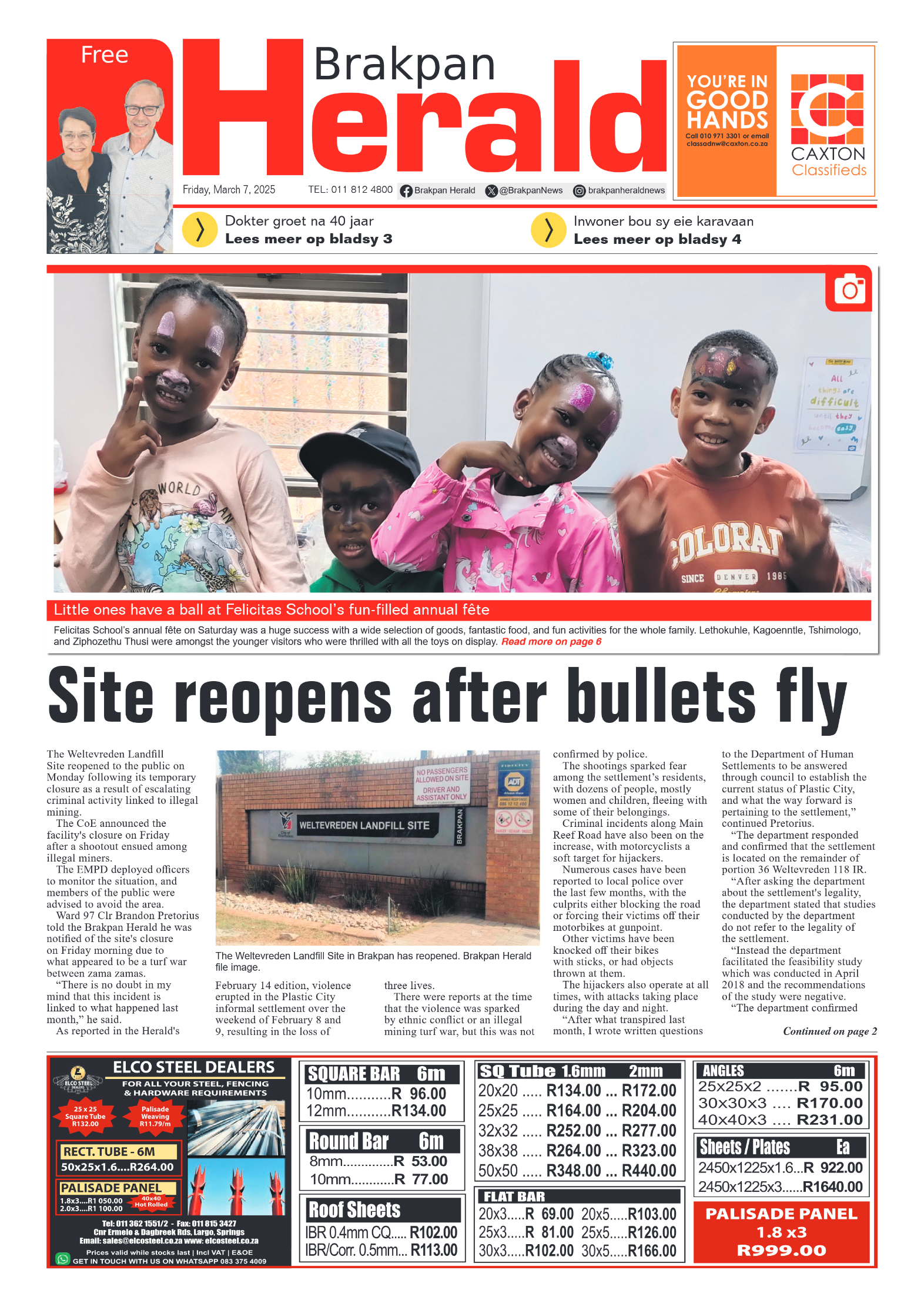 Brakpan Herald 7 March 2025 page 1