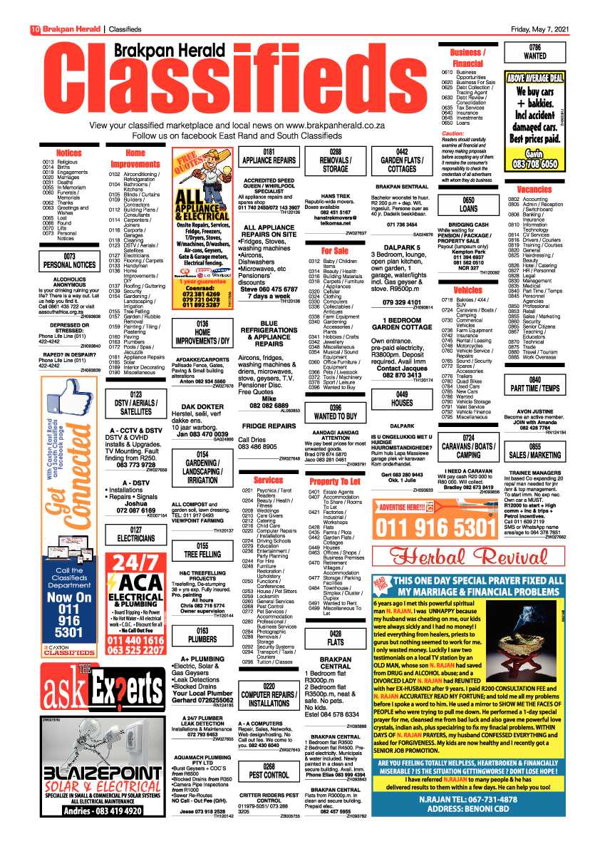 Brakpan Herald 7 May 2021 page 10