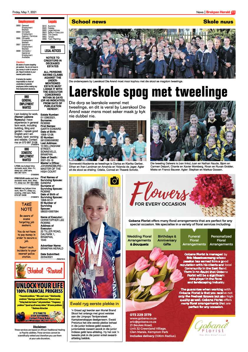 Brakpan Herald 7 May 2021 page 11