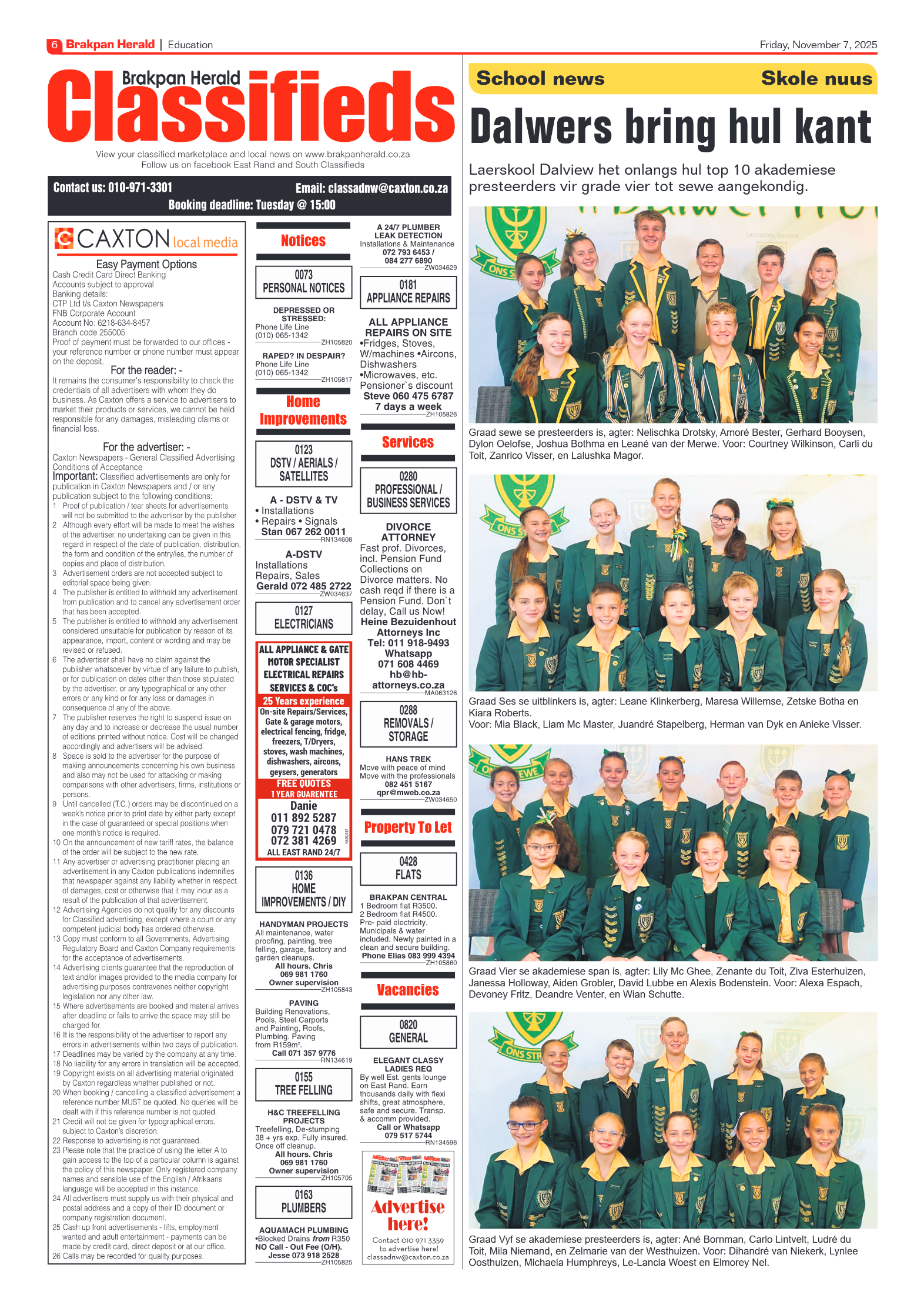 Brakpan Herald 7 November 2025 page 18