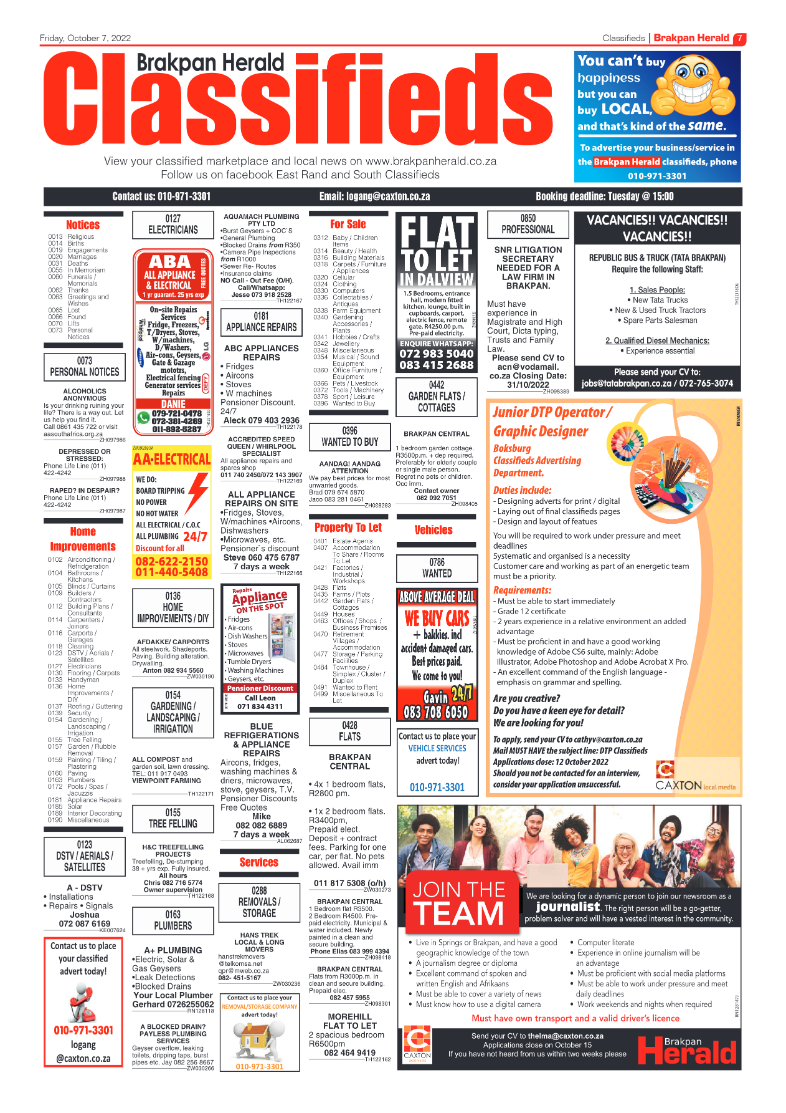 Brakpan Herald 7 Oct 2022 page 7
