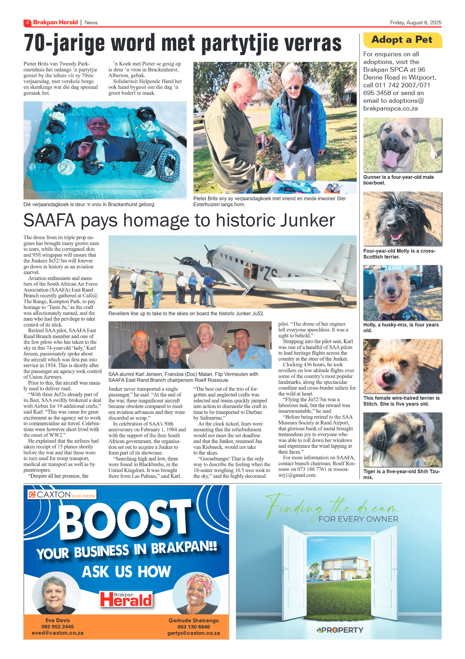 Brakpan Herald 8 August 2025 page 4