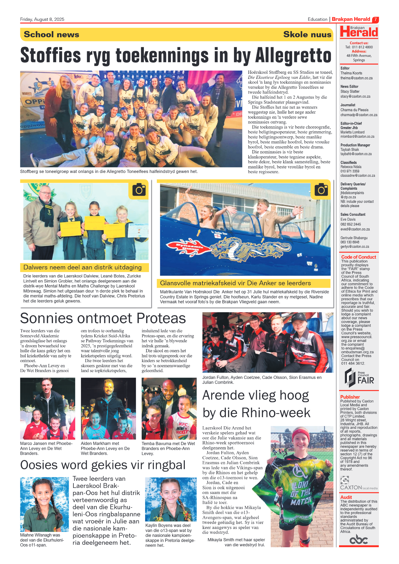 Brakpan Herald 8 August 2025 page 7