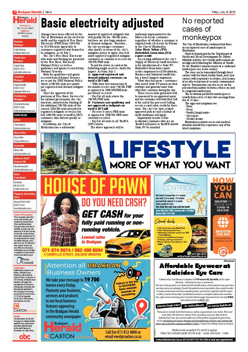 Brakpan Herald 8 July 2022 page 2
