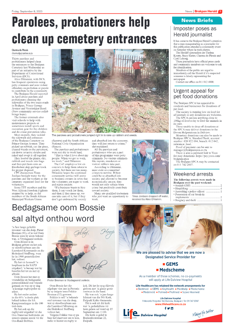 Brakpan Herald 8 September 2023 page 3