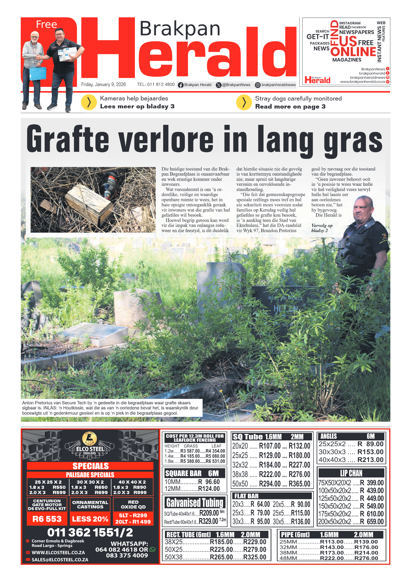 Brakpan Herald 9 January 2026 page 1