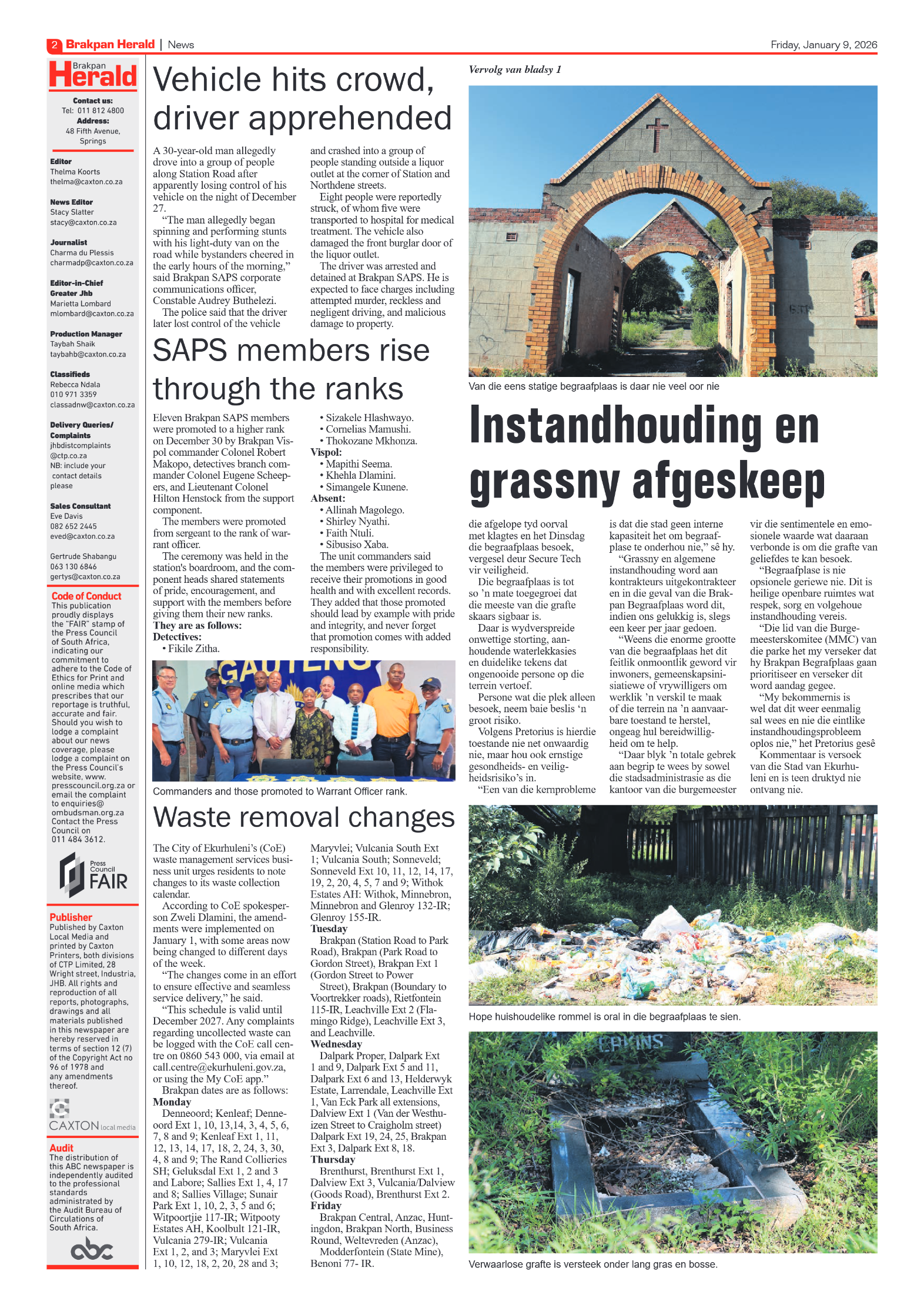 Brakpan Herald 9 January 2026 page 2