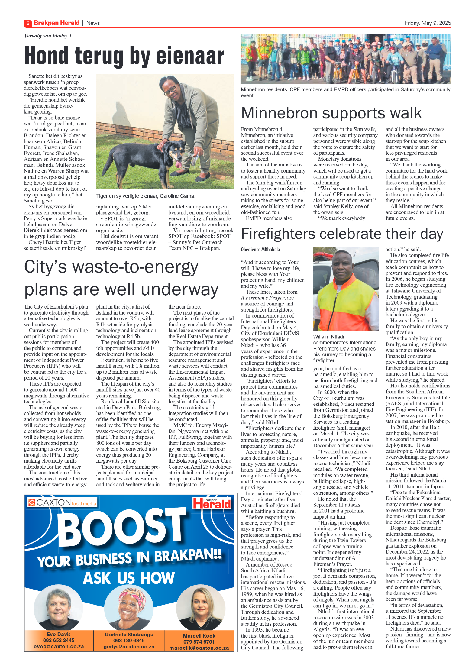 Brakpan Herald 9 May 2025 page 2