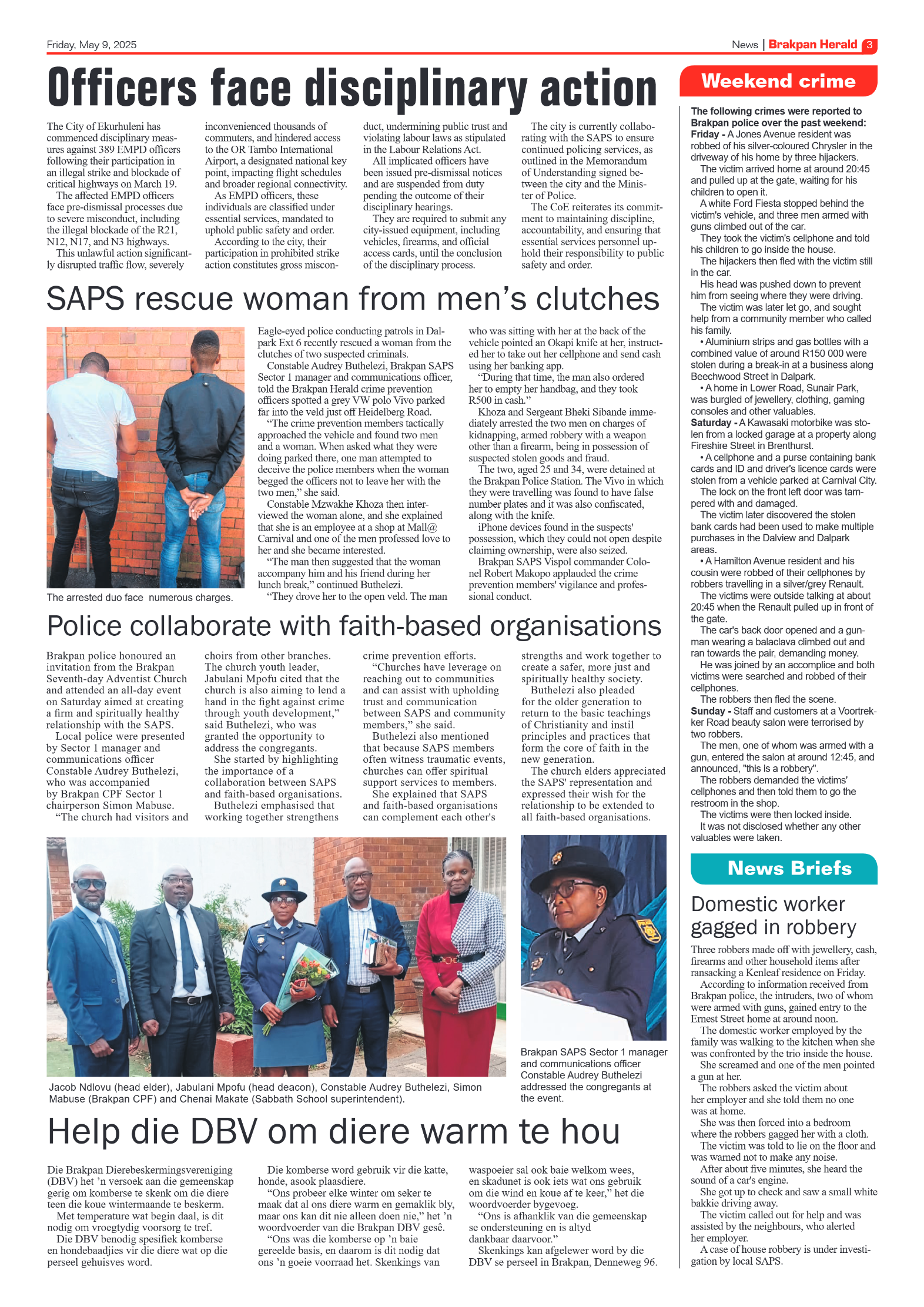 Brakpan Herald 9 May 2025 page 3