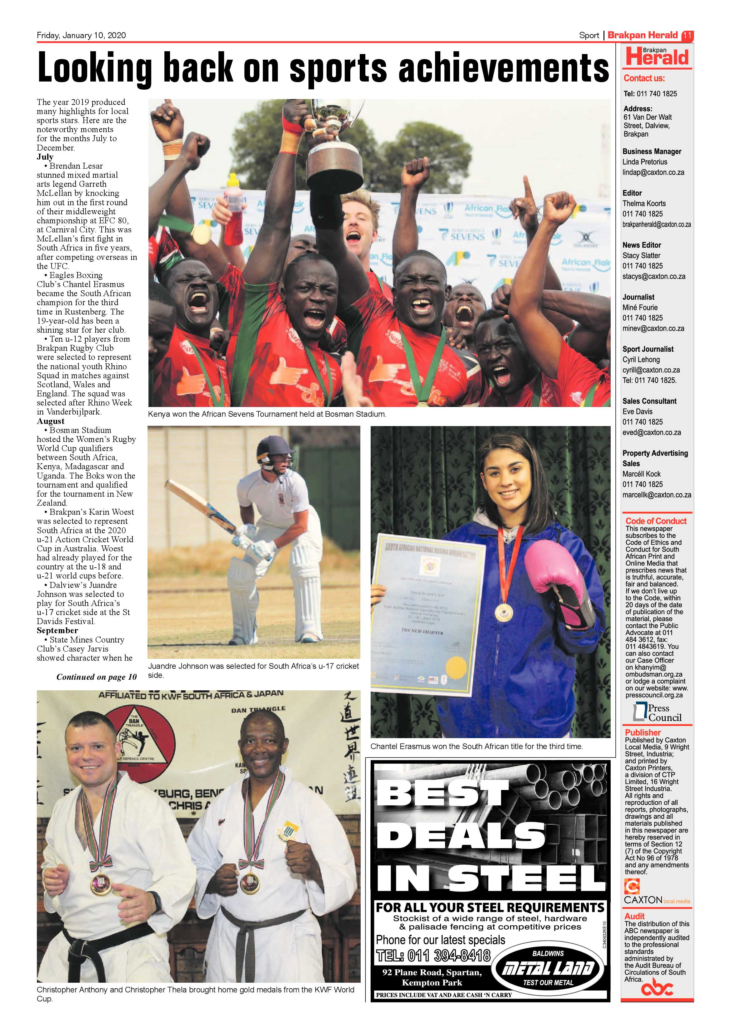 Brakpan Herald  10 January 2020 page 11
