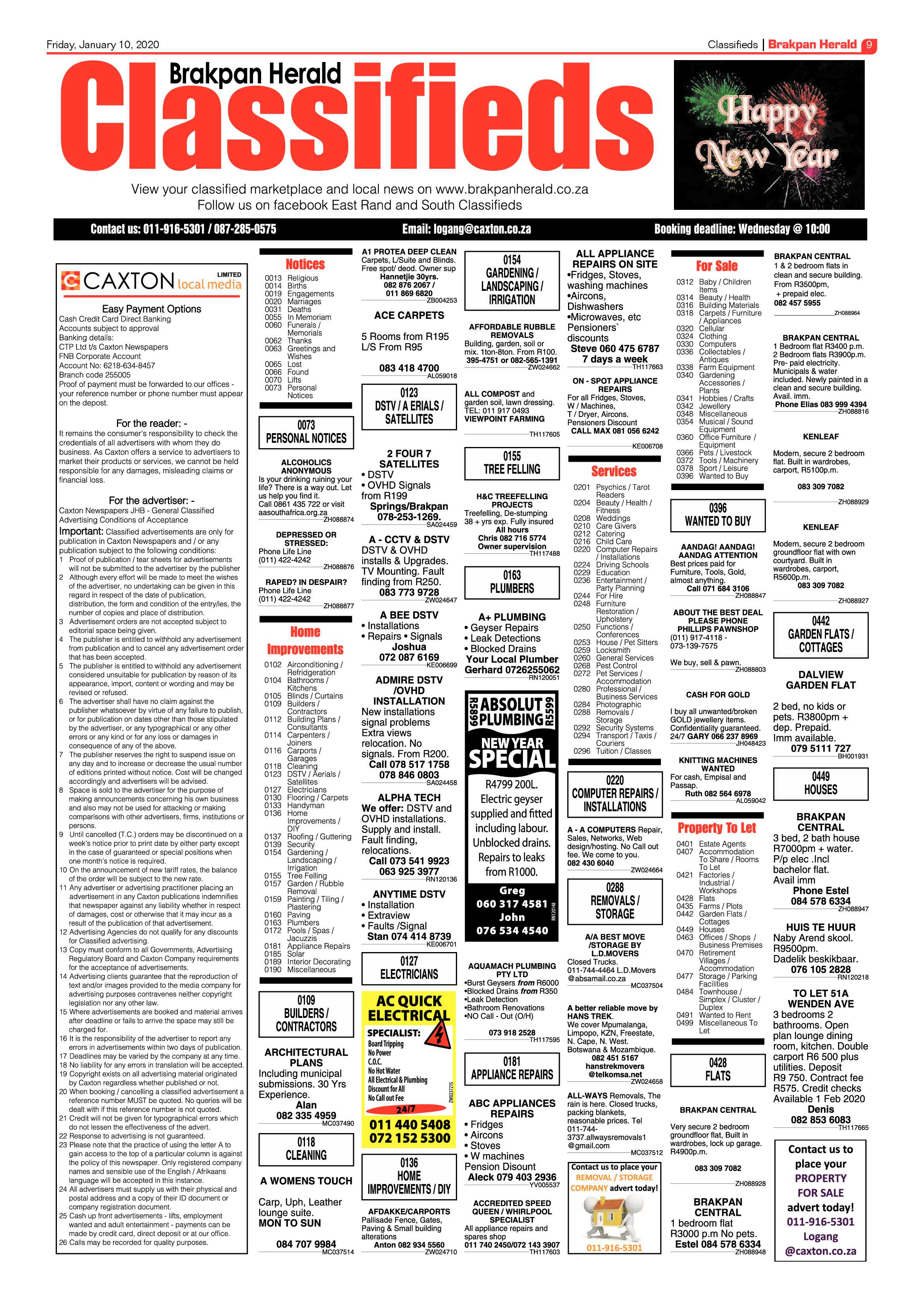 Brakpan Herald  10 January 2020 page 9