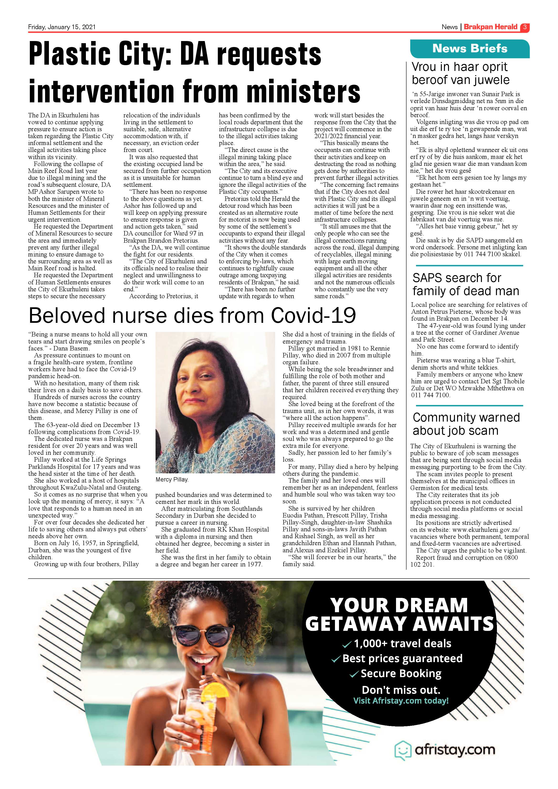 Brakpan Herald  15 January 2021 page 3