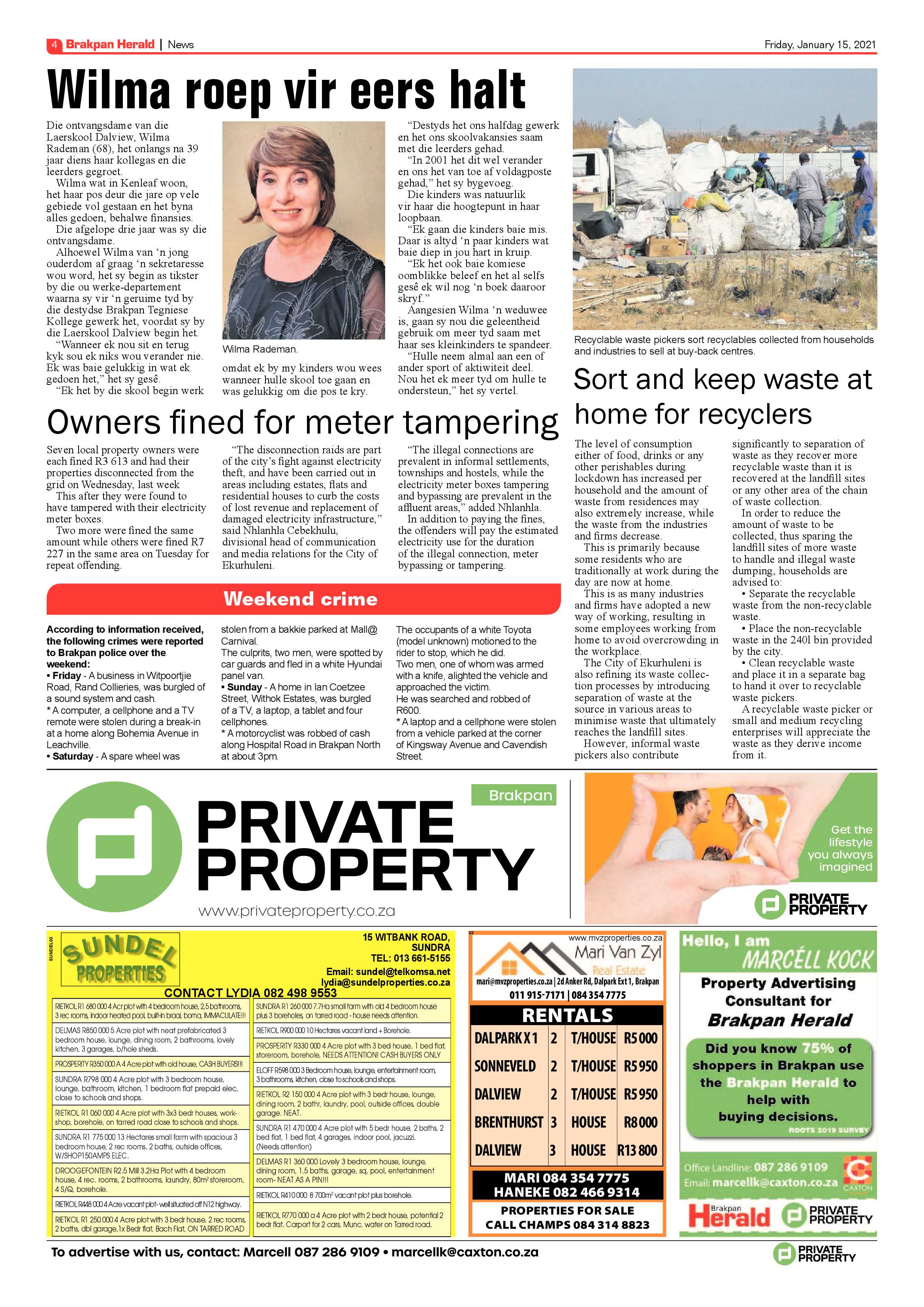 Brakpan Herald  15 January 2021 page 4