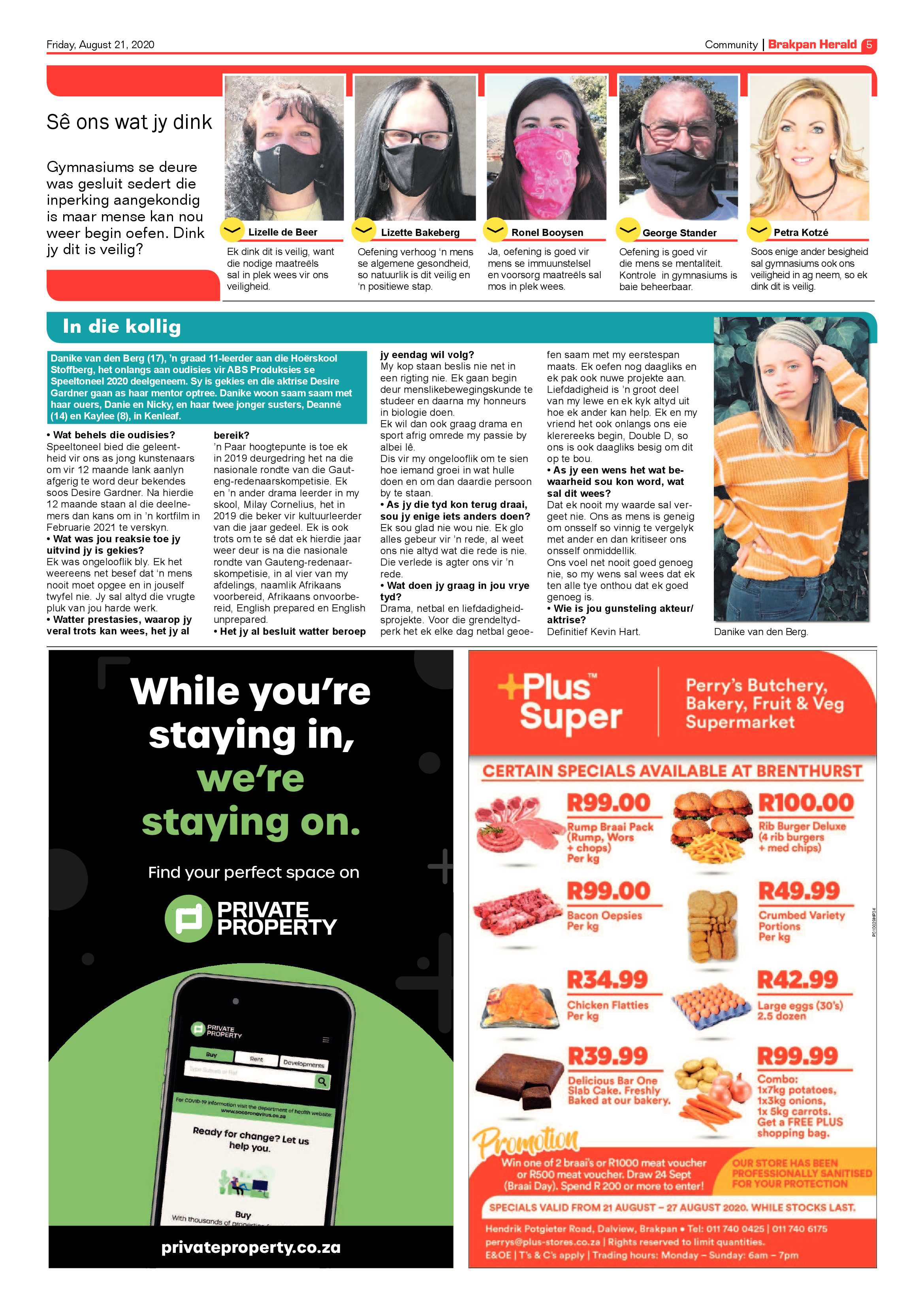Brakpan Herald  21 August 2020 page 5