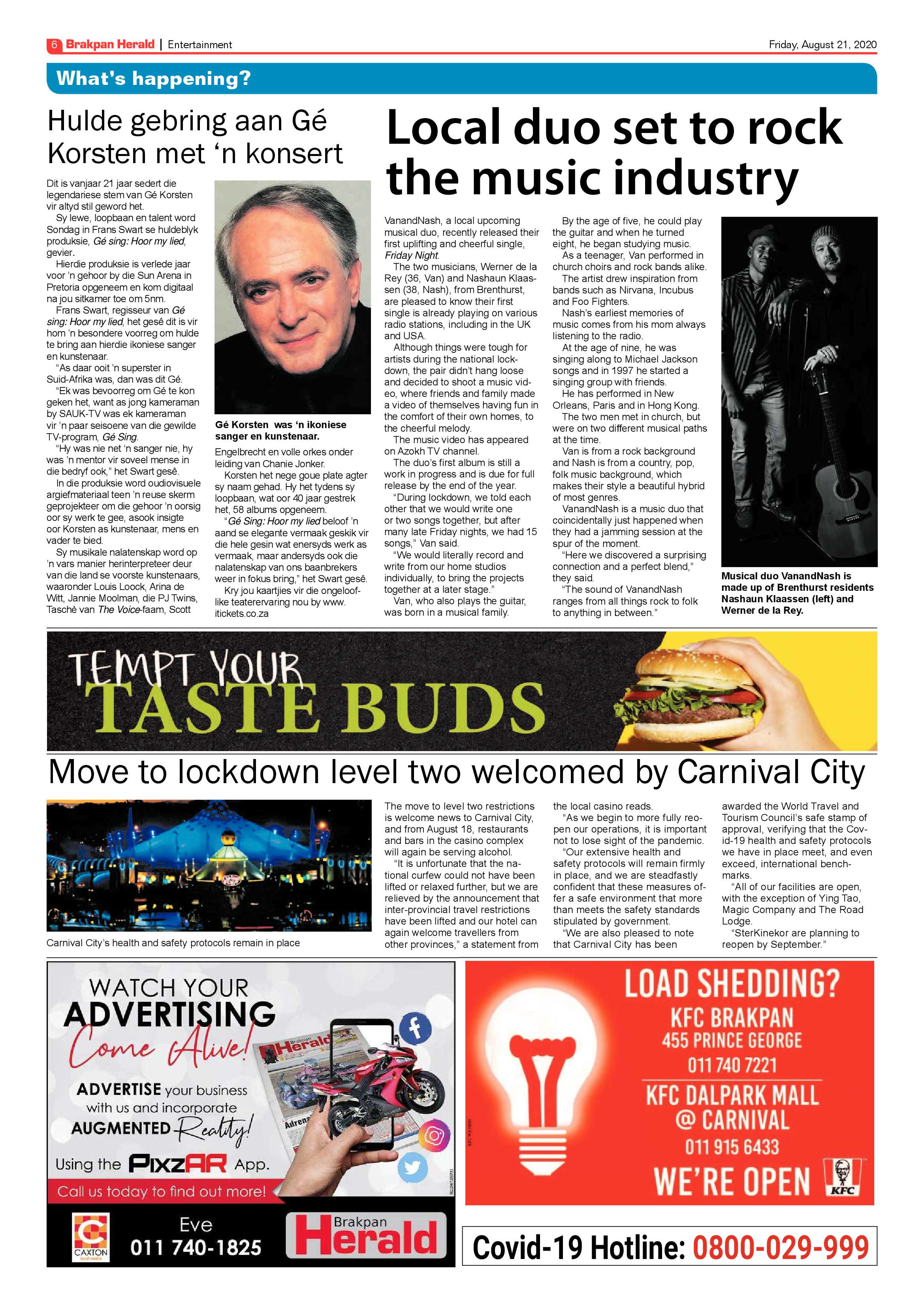 Brakpan Herald  21 August 2020 page 6