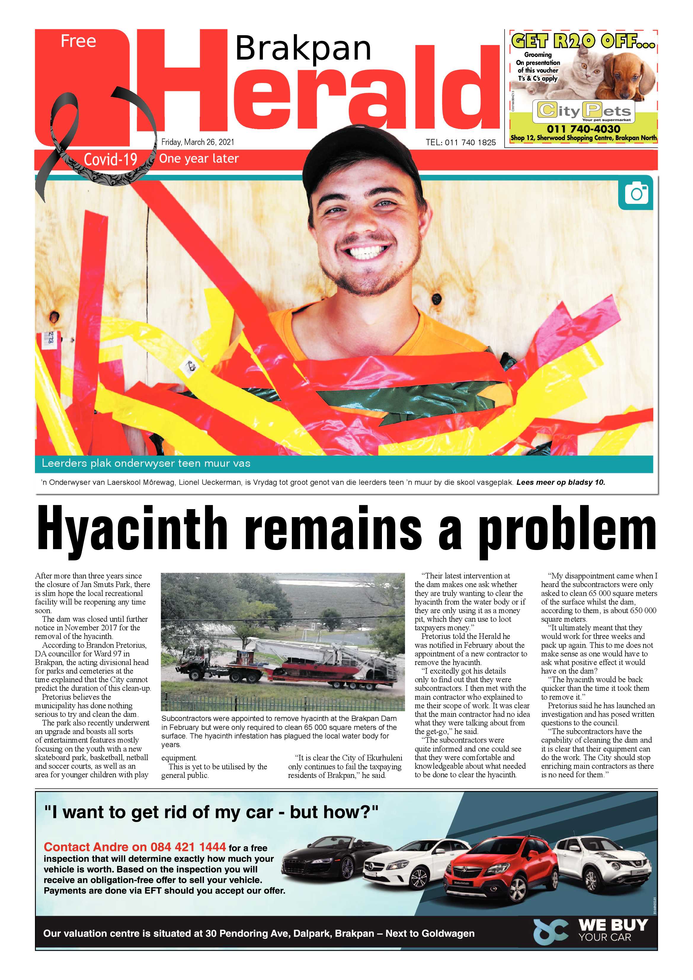 Brakpan Herald  26 March 2021 page 1