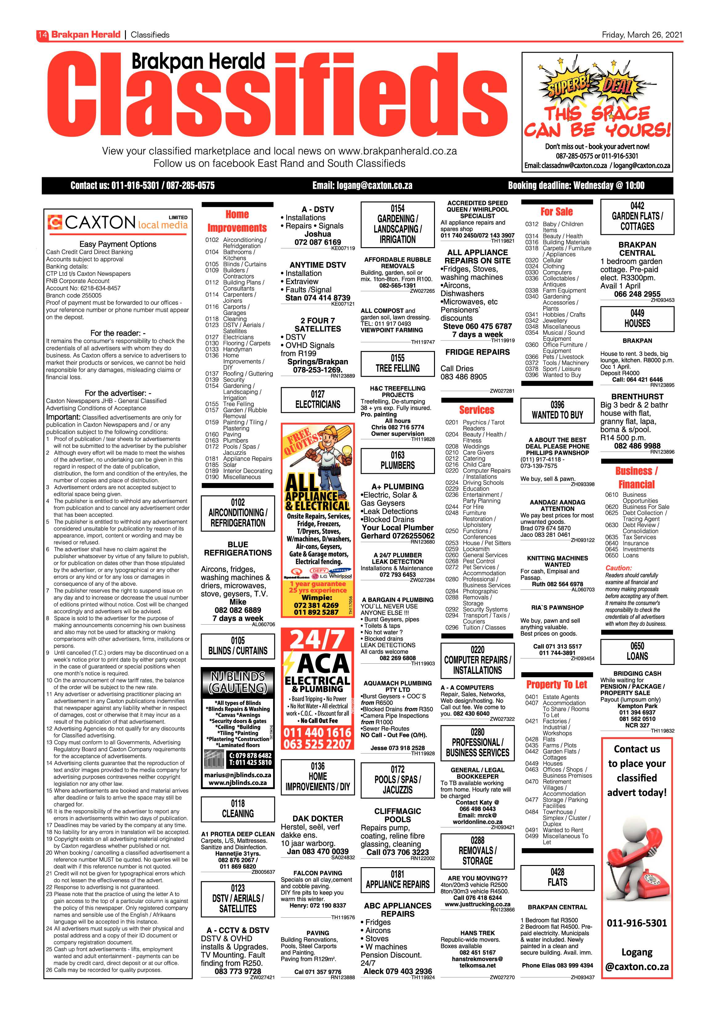 Brakpan Herald  26 March 2021 page 14