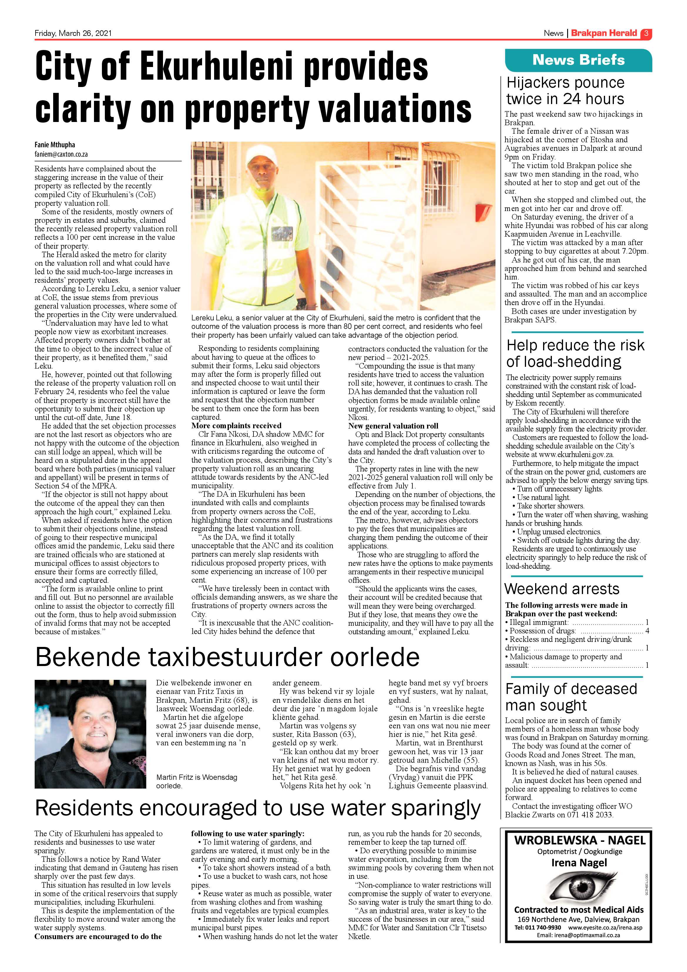 Brakpan Herald  26 March 2021 page 3