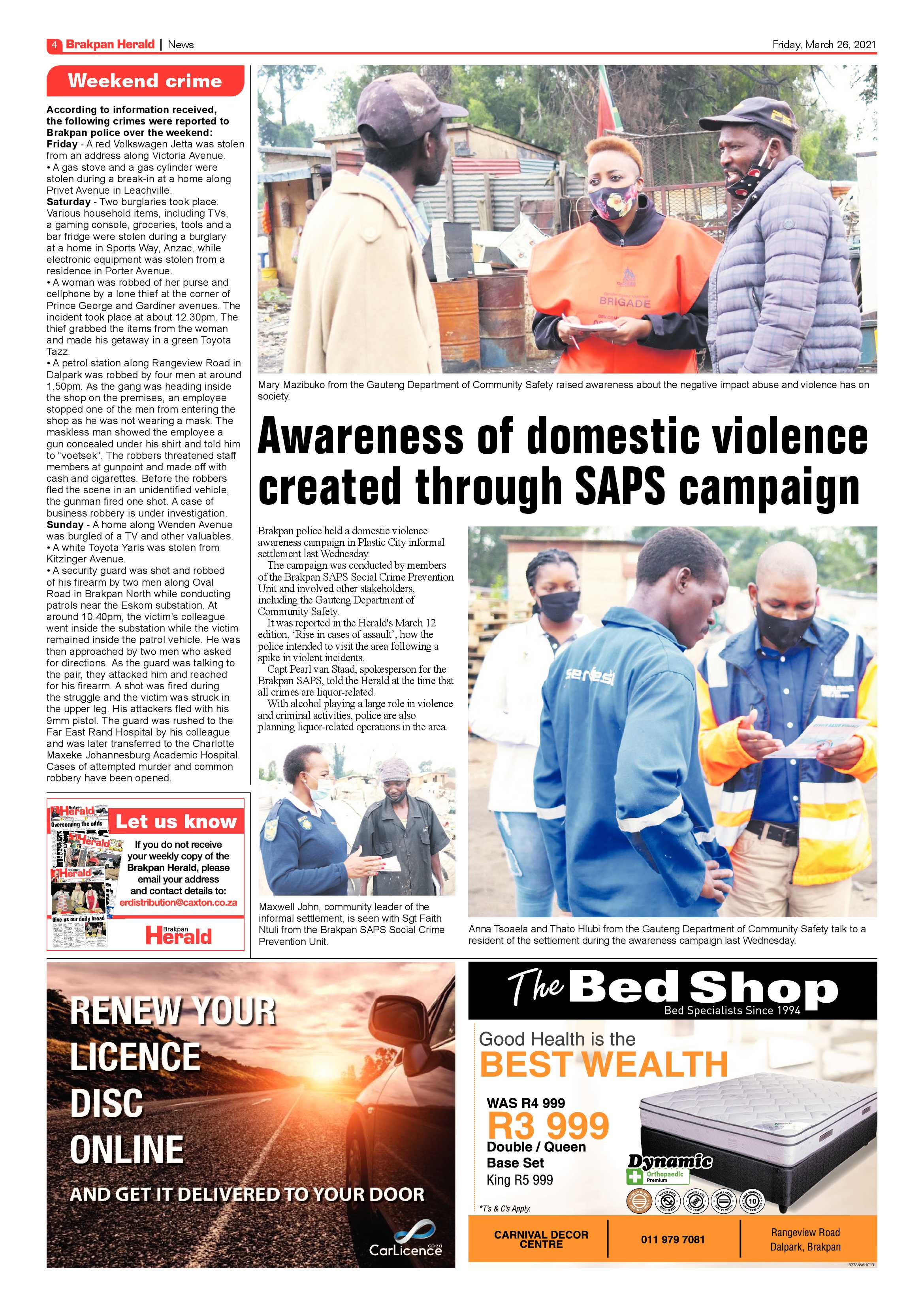 Brakpan Herald  26 March 2021 page 4