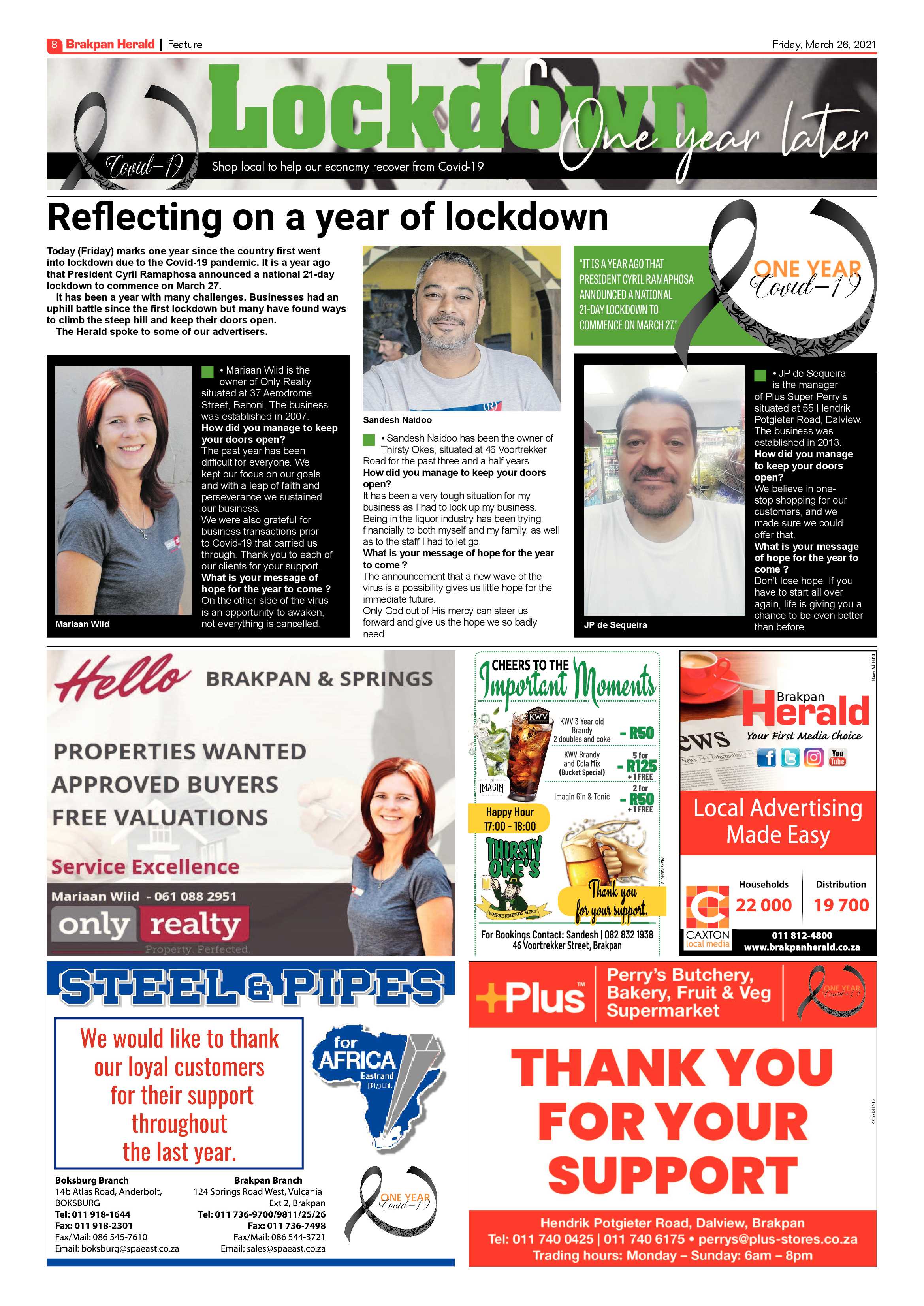 Brakpan Herald  26 March 2021 page 8