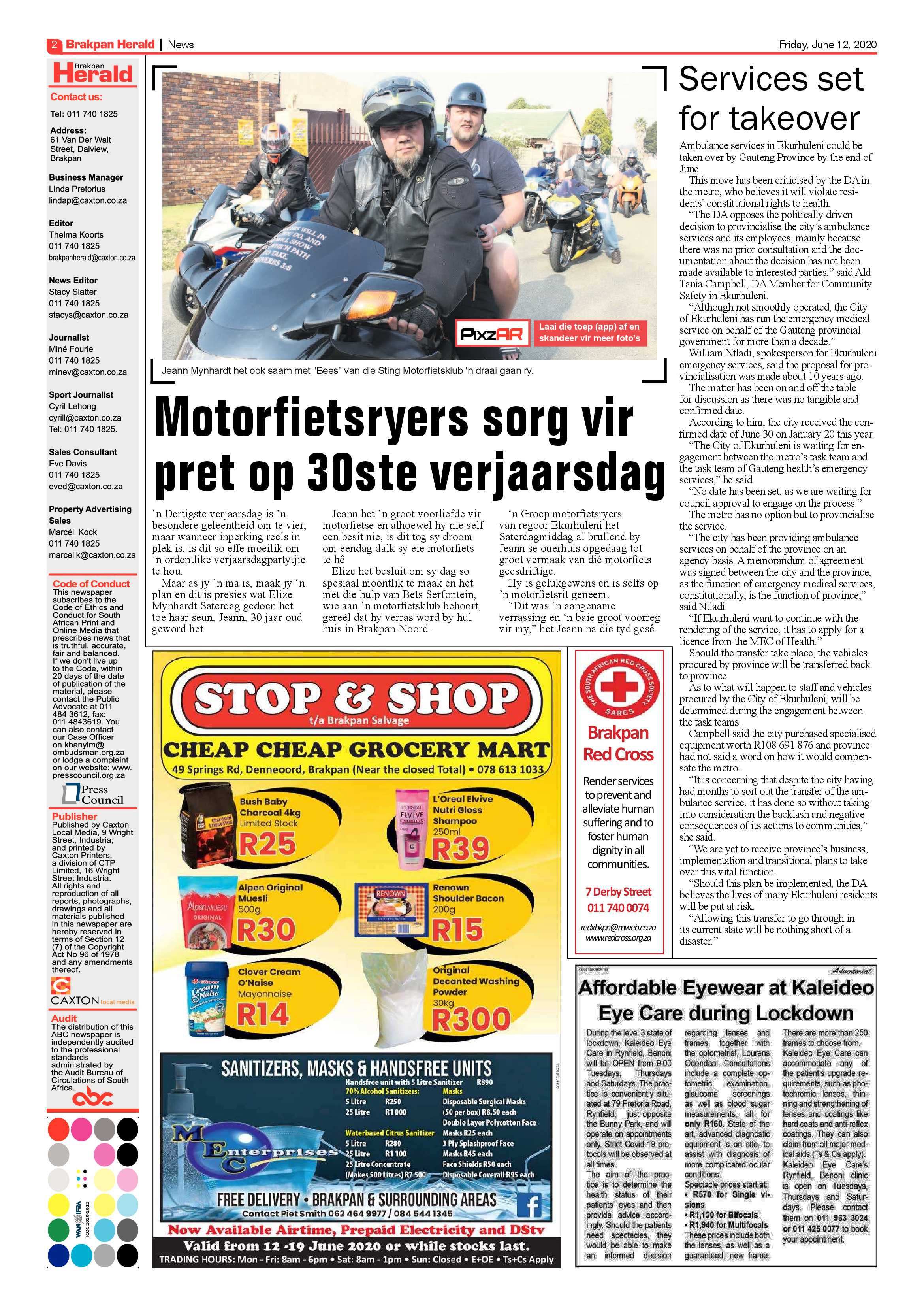 Brakpan Herlad 12 June 2020 page 2