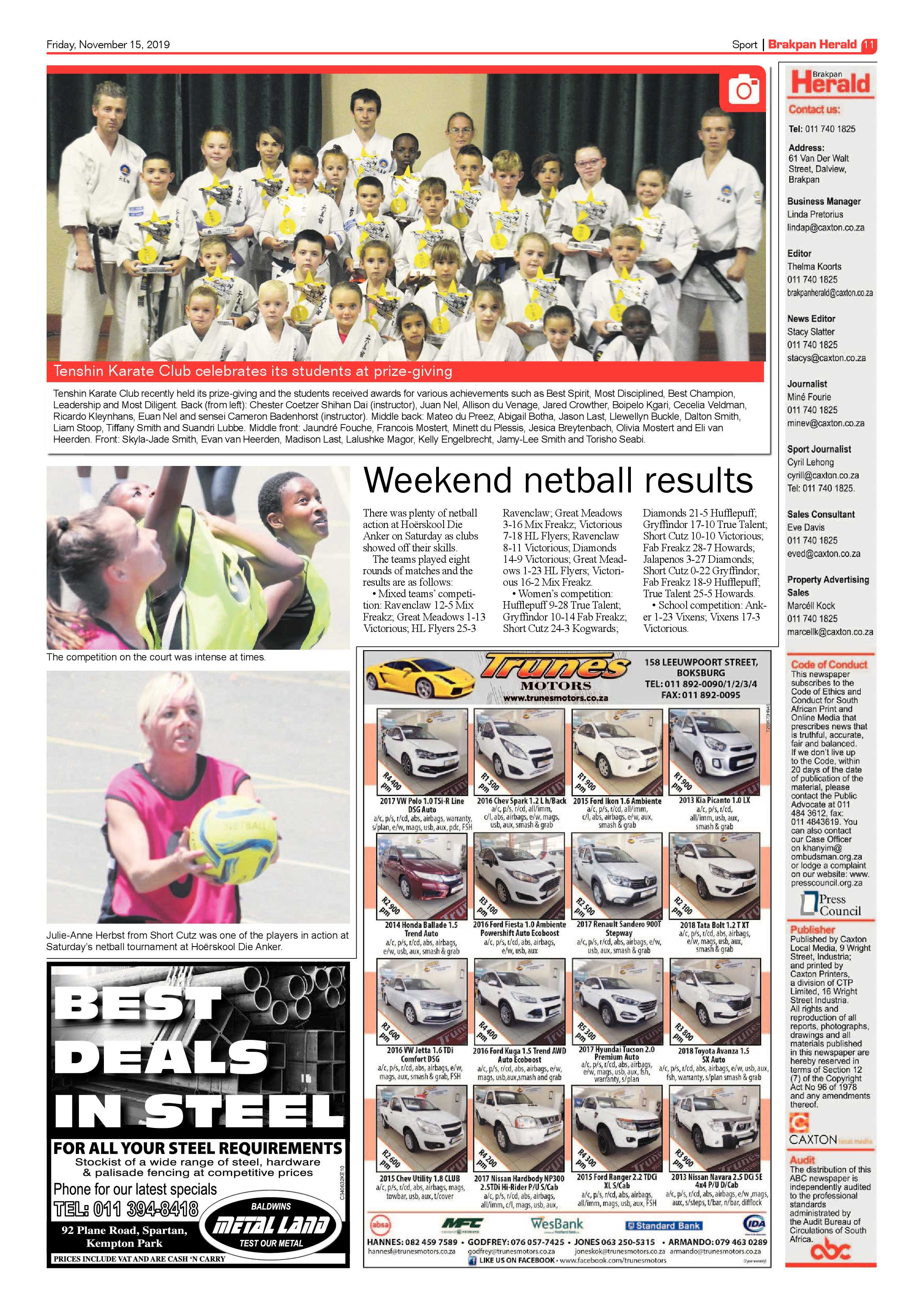 Brakpan Herlad 15 November 2019 page 11