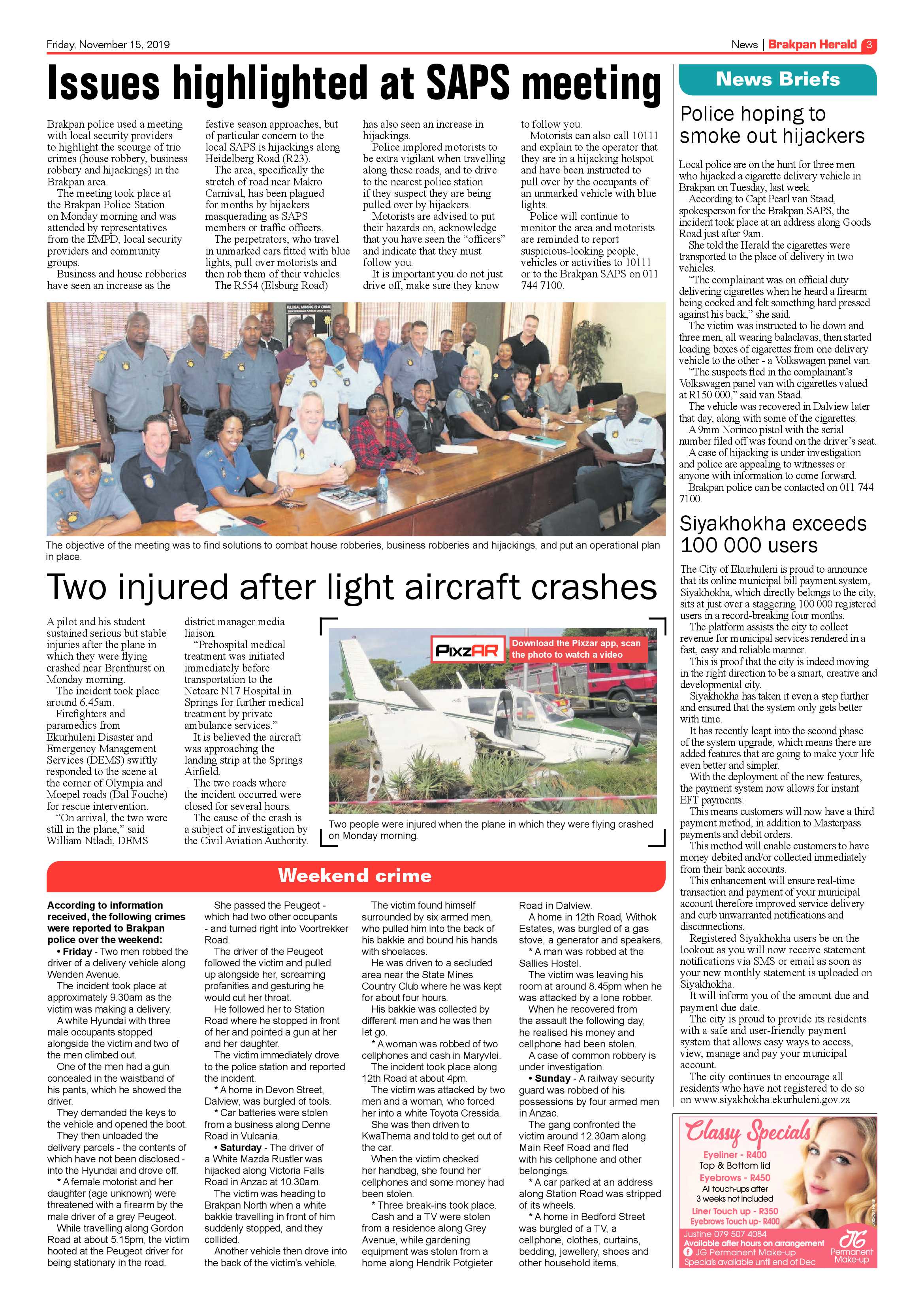 Brakpan Herlad 15 November 2019 page 3
