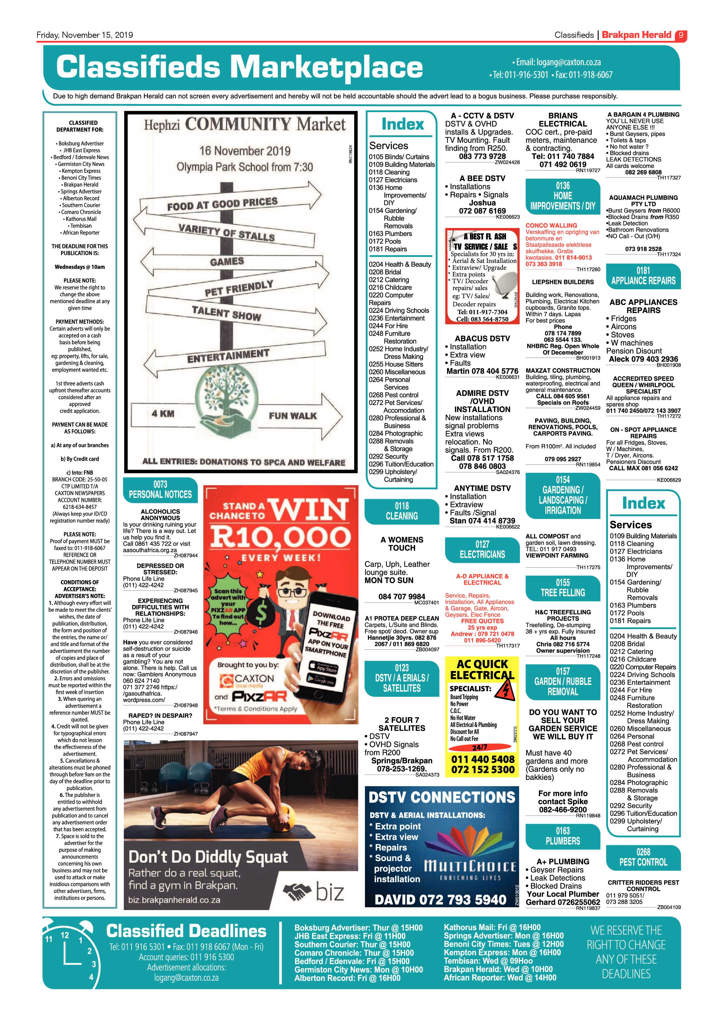 Brakpan Herlad 15 November 2019 page 9