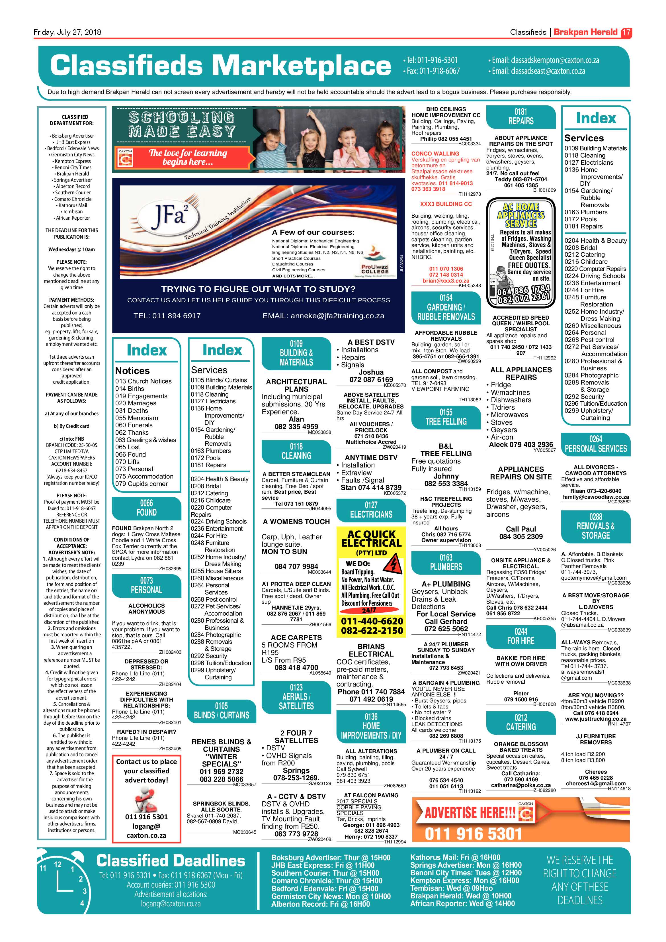 Brakpan Herlad 27 July 2018 page 17