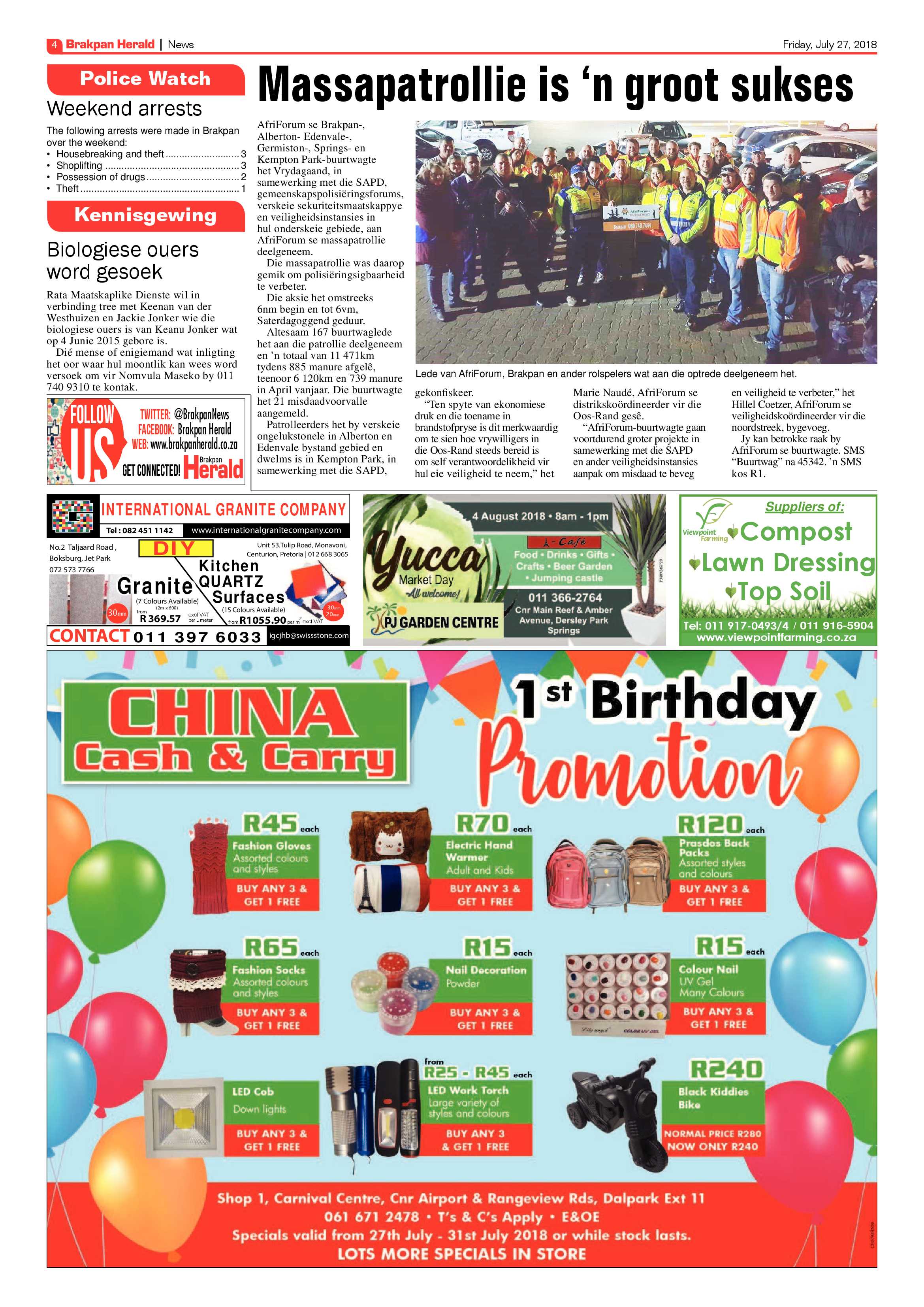 Brakpan Herlad 27 July 2018 page 4