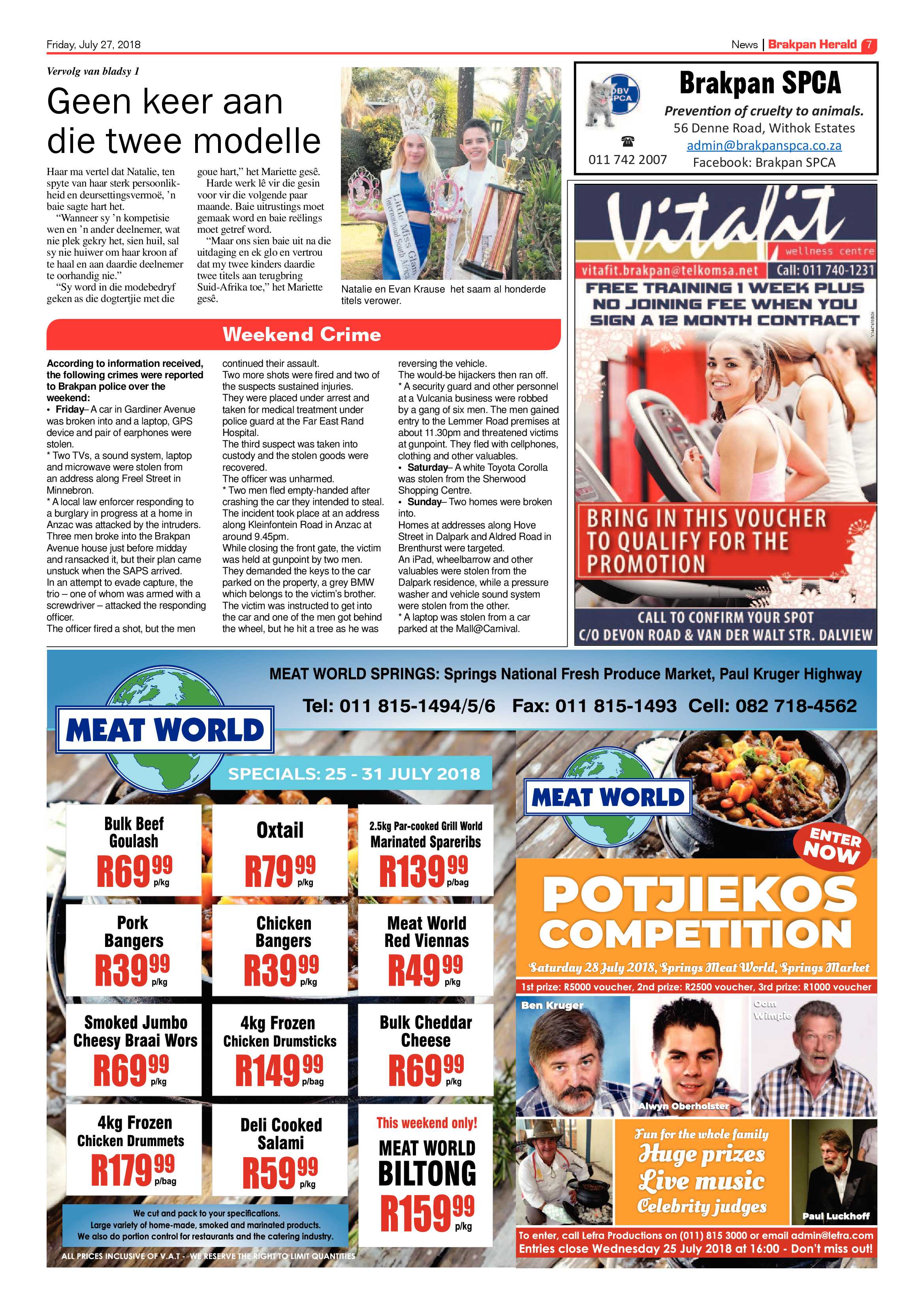Brakpan Herlad 27 July 2018 page 7
