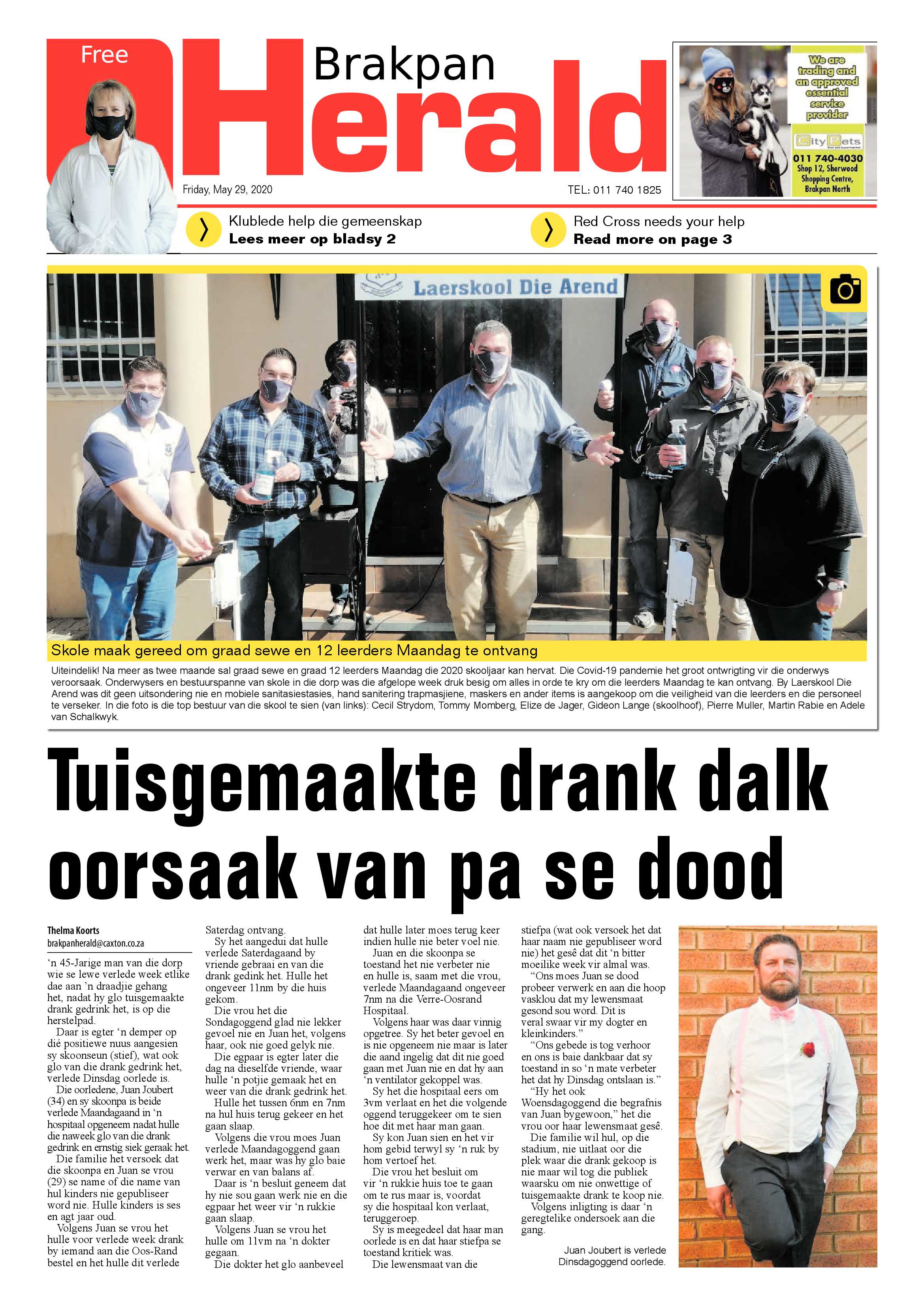 Brakpan Herlad 29 May 2020 page 1