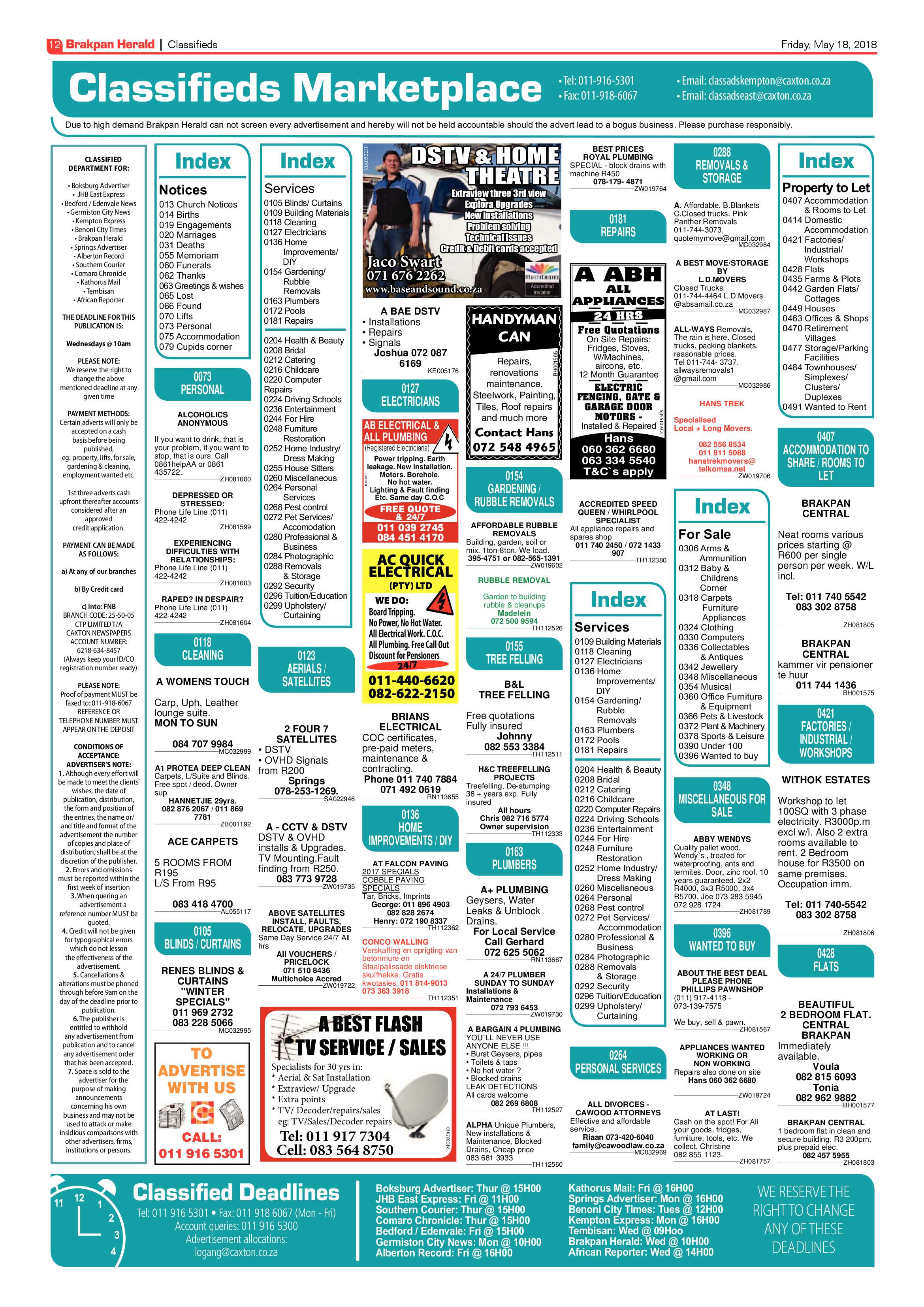 Brakpan Herald 18 May 2018 page 12