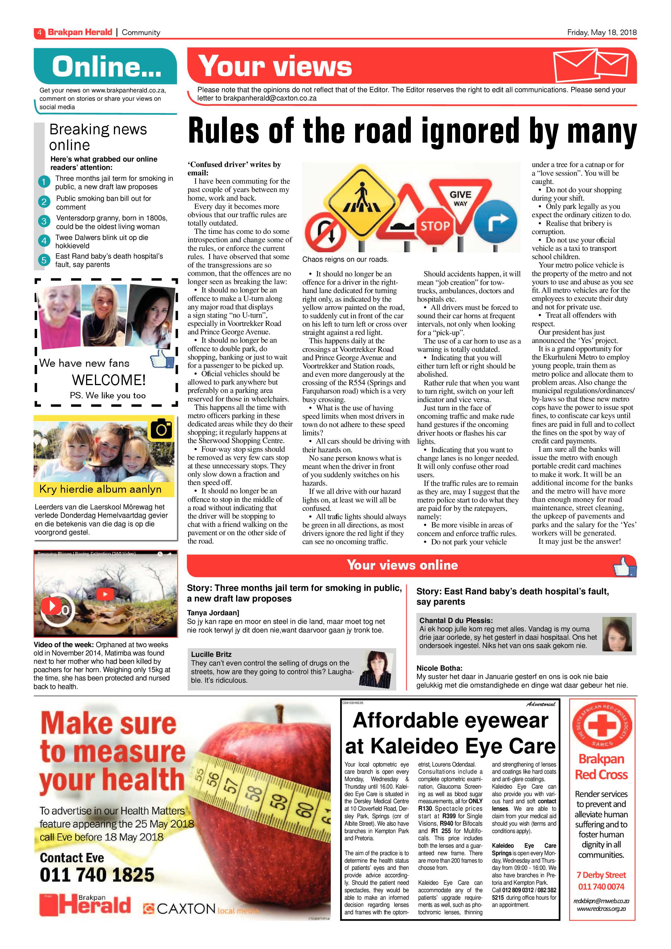 Brakpan Herald 18 May 2018 page 4