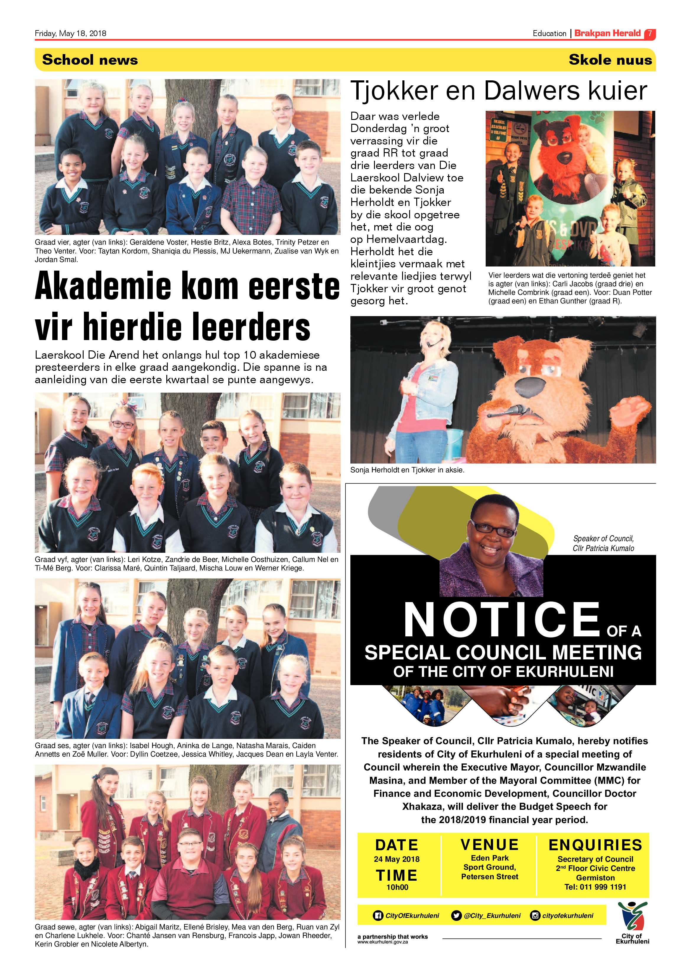 Brakpan Herald 18 May 2018 page 7
