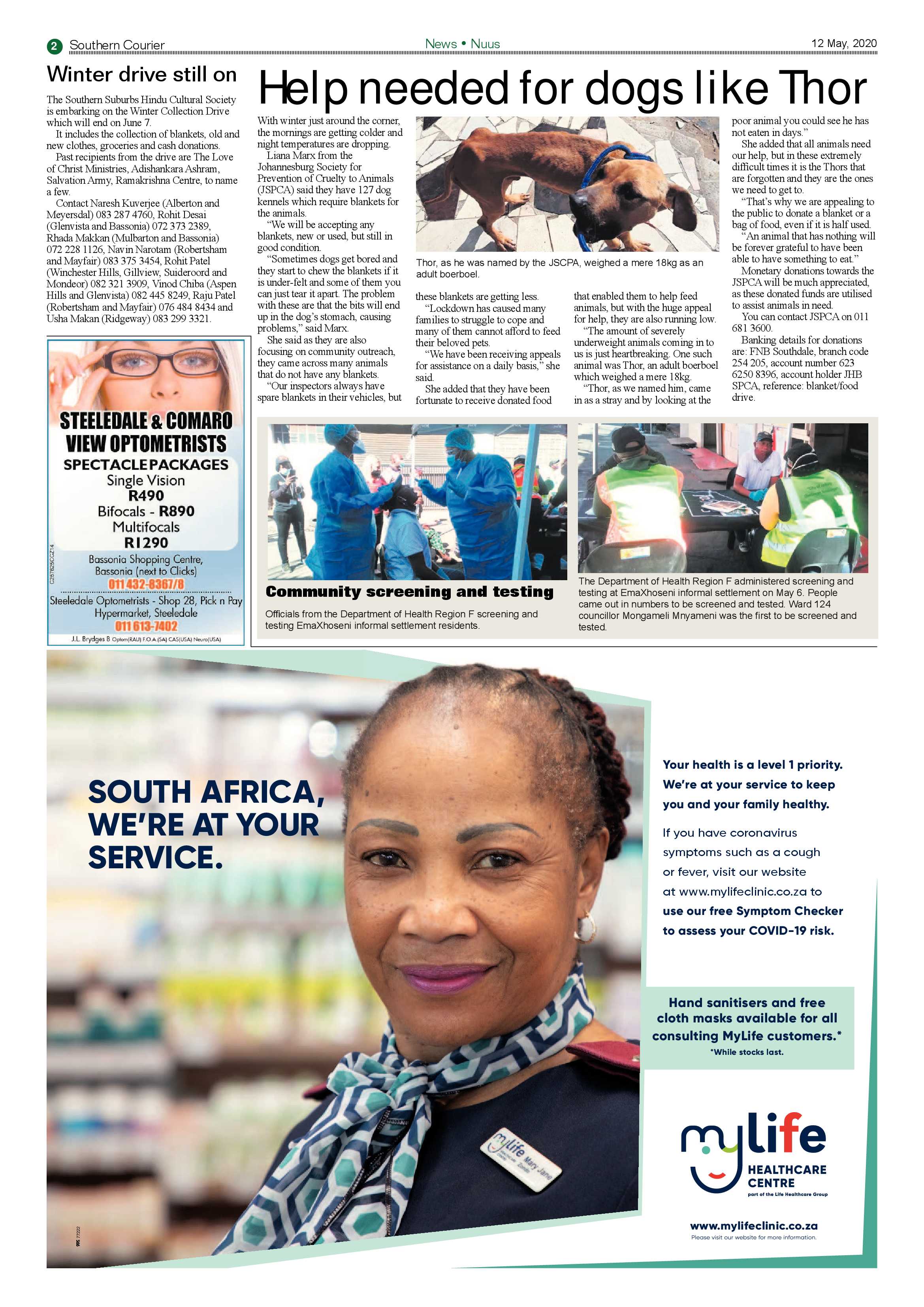 Southern Courier 12 May 2020 page 2